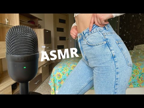 ASMR Skinny Jeans Scratching Skin Scratching Fabric Sounds Tapping