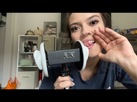 ASMR INAUDIBLE WHISPERING ON THE 3DlO EAR TO EAR LlCKS