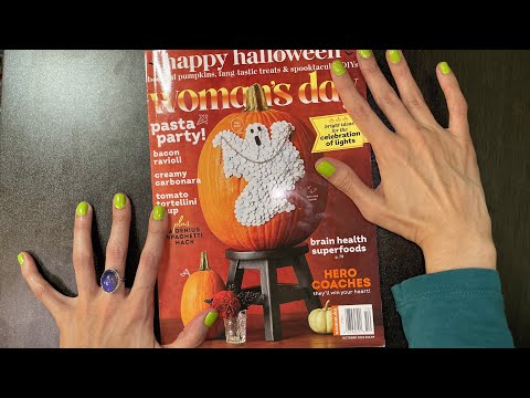 ASMR Magazine Halloween Flipping THrough Page Turning Whispering