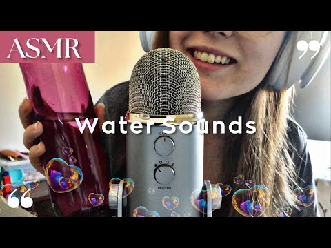 Asmr Water Sounds Water Bottle Pouring Splashing Ice Sounds