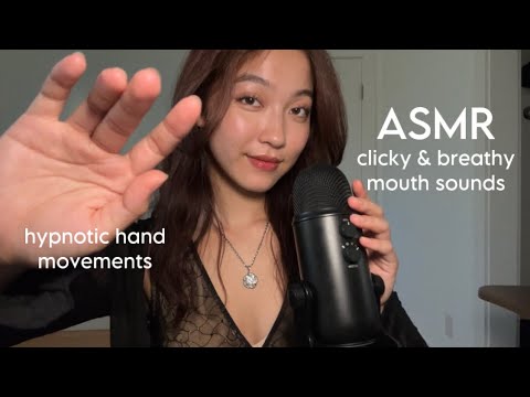 ASMR Clicky Breathy Mouth Sounds With Hand Movements For Sleep