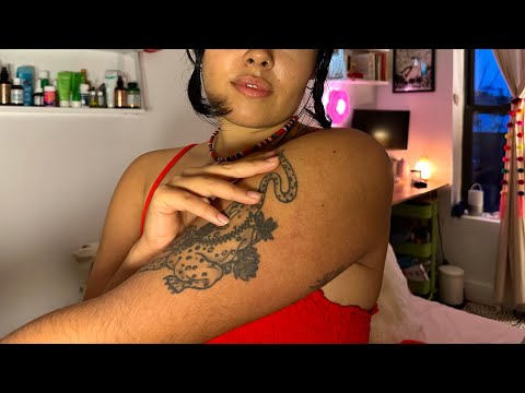 ASMR Relaxing Body Triggers Tattoo Tracing For Deep Sleep