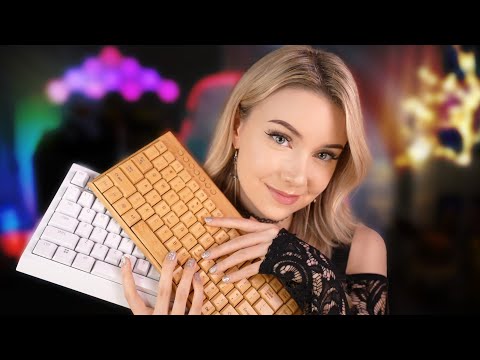 4K ASMR Cozy Dark Typing On 3 Different Keyboards