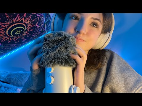 ASMR Whisper Ramble Fluffy Mic Cover Brushing