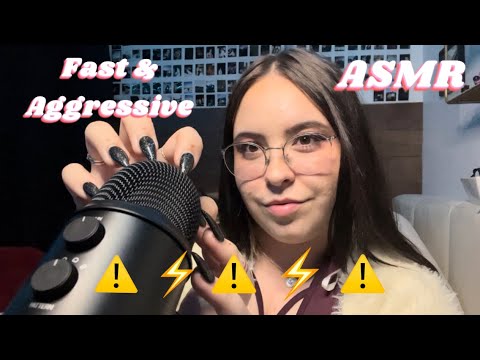 Fast Aggressive Intense Mic Scratching Tapping No Talking Asmr