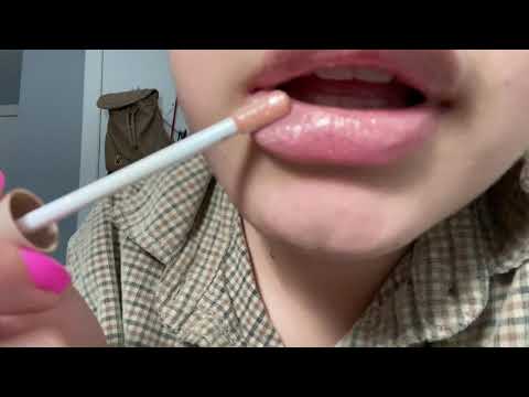 Asmr Mouth Sounds Kisses Lipgloss Application