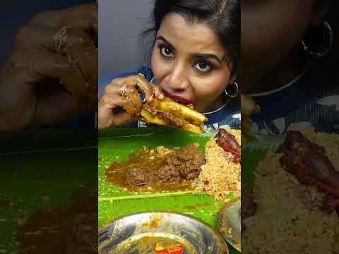 Asmr Eating Spicy Mutton Josh Curry Chicken Curry Dum Biryani Rice Egg