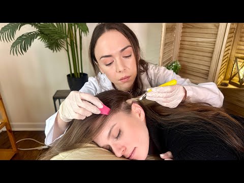 Asmr Scalp Check Detailed Exam Treatment Sensory Tests Sharp Or