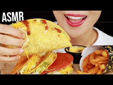 NACHO CHEESE ASMR Taco Bell Crunchy Sounds