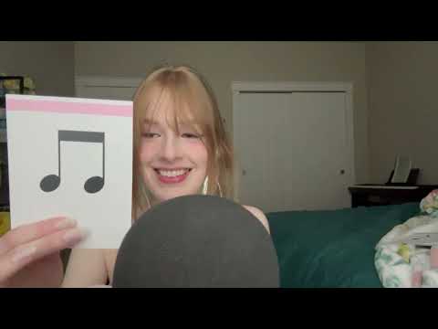 ASMR Music Flash Cards Tapping Scratching Tracing Soft Spoken