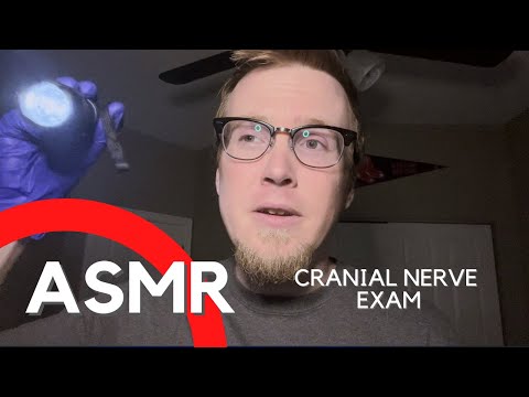 ASMR Fast Aggressive 5 Minute Cranial Nerve Exam Soft Spoken