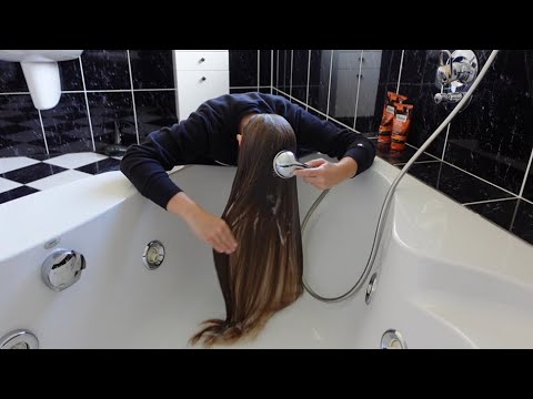 Asmr Washing My Hair Hair Shampooing Hair Wash Forward No Talking