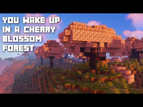 Minecraft ASMR Guided Visualization In A Cherry Blossom World Ear