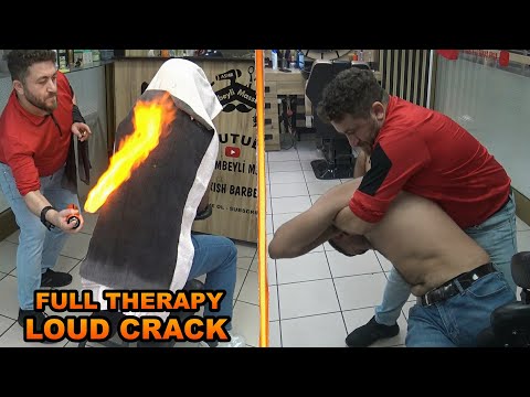 ASMR BARBER LOUD CRACK TOKSEN FIRE BACK THERAPYshock Head Face Ear