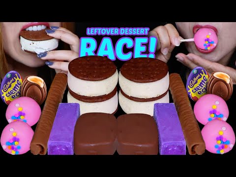 Asmr Leftover Dessert Race Chocolate Cake Pops Magnum Ice Cream