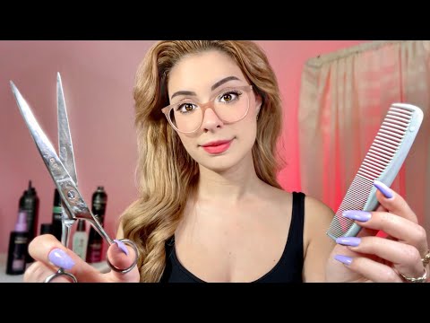 ASMR REAL HAIR Scalp Treatment Haircut Personal Attention Roleplay