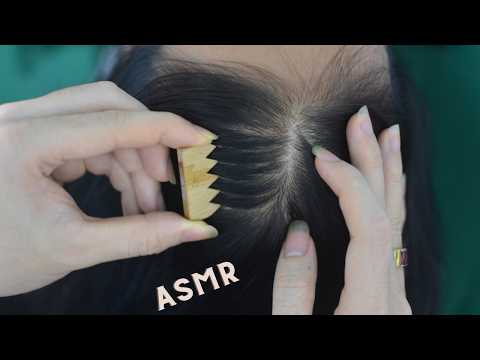 ASMR Tingly Hair Sounds With Hair Parting, Head Scratching Real Person For Reduce Stress