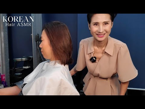 미용실 ASMR #흰머리염색 (#새치커버)명도7~8번 Gray hair (white cover) Myeongdo No. 7–8/Korean hair salon