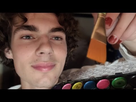 ASMR Intricately Painting your Face!🎨🖌 Close-up ASMR Personal Attention