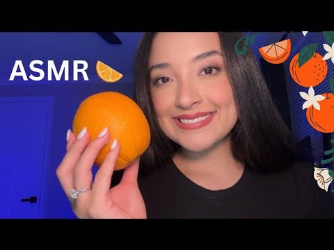 ASMR 🍊Eating/peeling an orange 😀