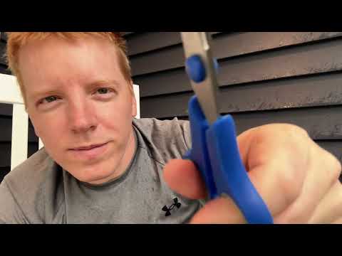 ASMR Haircut Outside on a Rainy Day