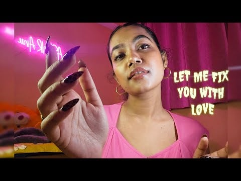 ASMR for Your Overthinking Mind | Close-Up Personal Attention Face Touching&Negative Energy Plucking