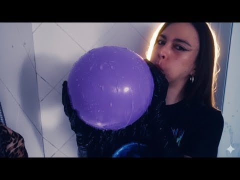 ASMR Wet Clothes in the Shower 🚿 Balloon Blowing, Popping & Glove Sounds