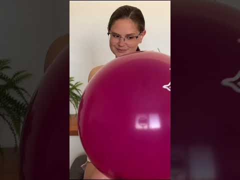 Blowing and Kissing Grape Balloon #asmr #balloon #kiss #blowing