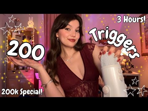 200 Fast and Aggressive ASMR Triggers (200k Special!) Hand Sounds, Mouth Sounds, Mic Triggers, More!