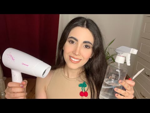 ASMR | The Most Tingly Haircut of Your Life (Brushing,Spray Bottles,Cutting & Drying Your Hair)