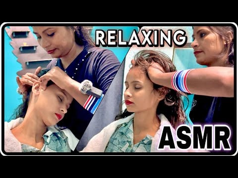 ASMR CALMING HEAD, NECK MASSAGE FOR DEEP RELAXATION 99.99% SATISFYING | Masseuse Rinki 💆‍♀️ #asmr