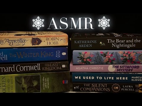 ASMR Winter Reading Recommendations ❄️ Book & Paper Sounds, Whispering for Sleep & Relaxation