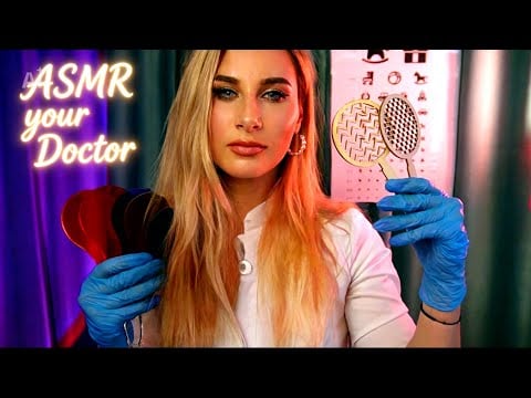 АСМР осмотр у Окулиста /проверка зрения / Тихий голос