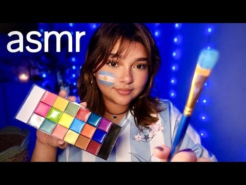 ASMR Roleplay | Te Preparo para el Próximo Partido de Argentina (Pintándote la Cara) ⚽🎨