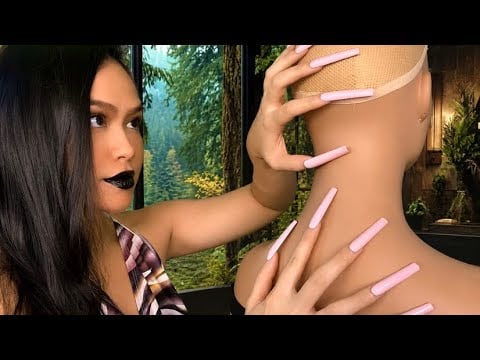 ASMR Giving U TINGLY Scalp, Face & Back Scratch W/ Long Nails + Playing W/ Your Hair, Rain + No Rain