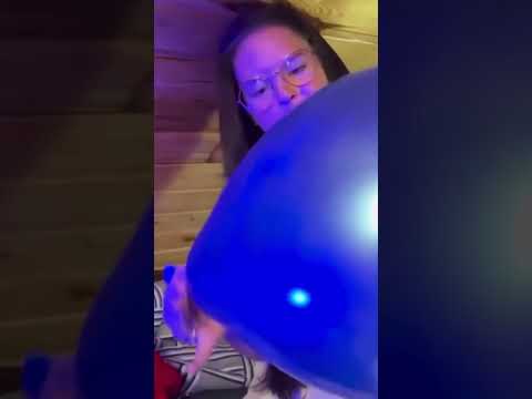 BLOWING Big Blue Balloon #balloon #blowing #blow #asmr #blue