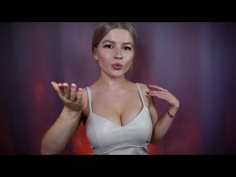 ASMR all about kisses 💋 Relaxing mouth sounds, close whispers, breathing, clothes & fabric tapping