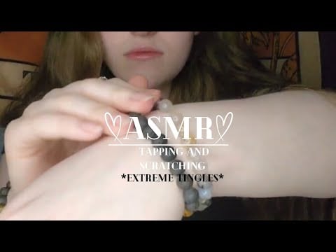 asmr tapping and scratching w/ crinkles and bracelet sounds 