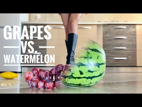 Demon Crushers vs. Juicy Food! Oddly Satisfying Platform Boots Crushing! ASMR