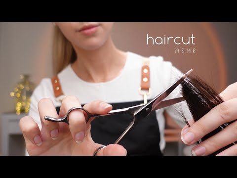 ASMR Relaxing Hair Salon ✂ Haircut, Shampoo massage & more (Realistic sounds, Roleplay)