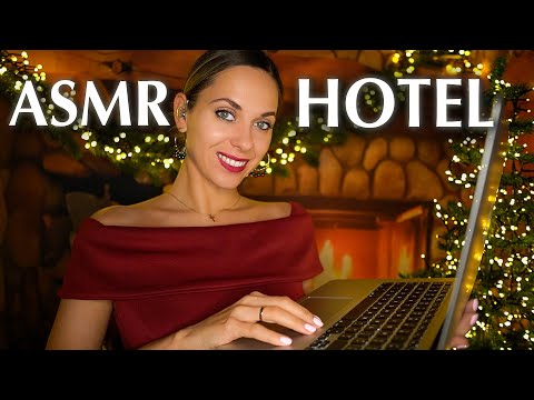 [ASMR] Friendly Hotel Receptionist Checks You In To The VIP Suite, Christmas Roleplay