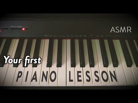 Piano Lesson ASMR – Softspoken, wood on paper, tapping, piano keys