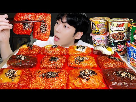 ASMR MUKBANG | 직접 만든 불닭볶음면 불닭쌈 먹방 & 레시피 FIRE NOODLES EATING