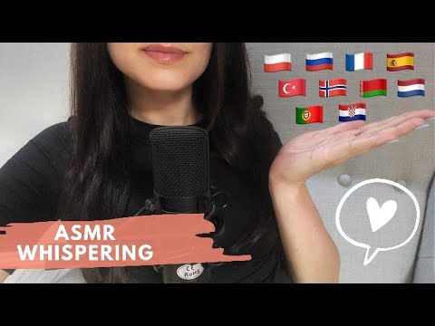 ASMR Whispering 🍁Autumn 🍂in 10 Languages + Tapping 🌙