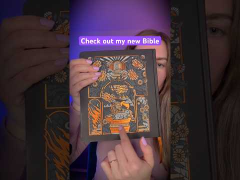 A beautiful journaling ESV Study Bible 💜 #asmr #christianasmr #asmrbooks