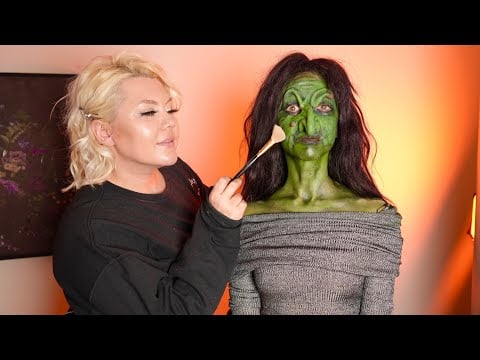 ASMR Makeup Transformation | Prosthetics Tutorial [Real Person]Holiday Makeup |Tingles, Relax, Sleep
