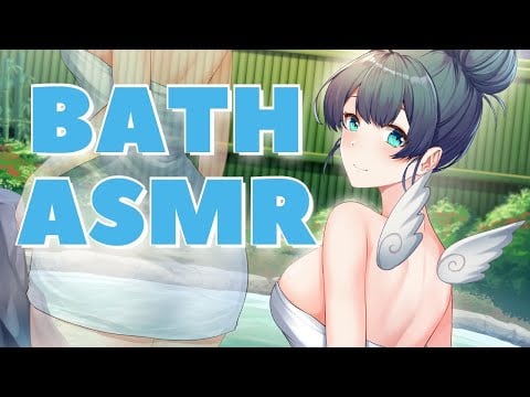 【ASMR 3Dio】ANGEL BATH ASMR Whispering Oil Massage Ear Blowing Heartbeat