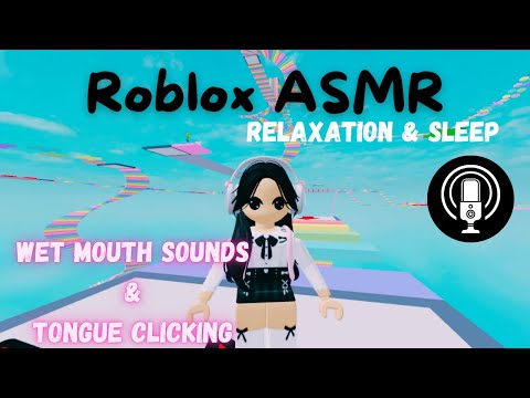 Roblox ASMR - Cotton Candy Obby - Tongue clicking mouth sounds for relaxation and sleep