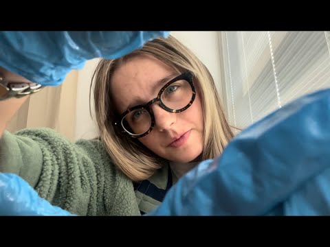 ASMR massaging the tension out of your face (uncut asmr) gloves + oil