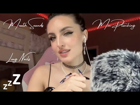 Beebee ASMR Fluffy Mic Plucking Compilation | Mouth Sounds, Long Nails, Bugs Searching, Scratching